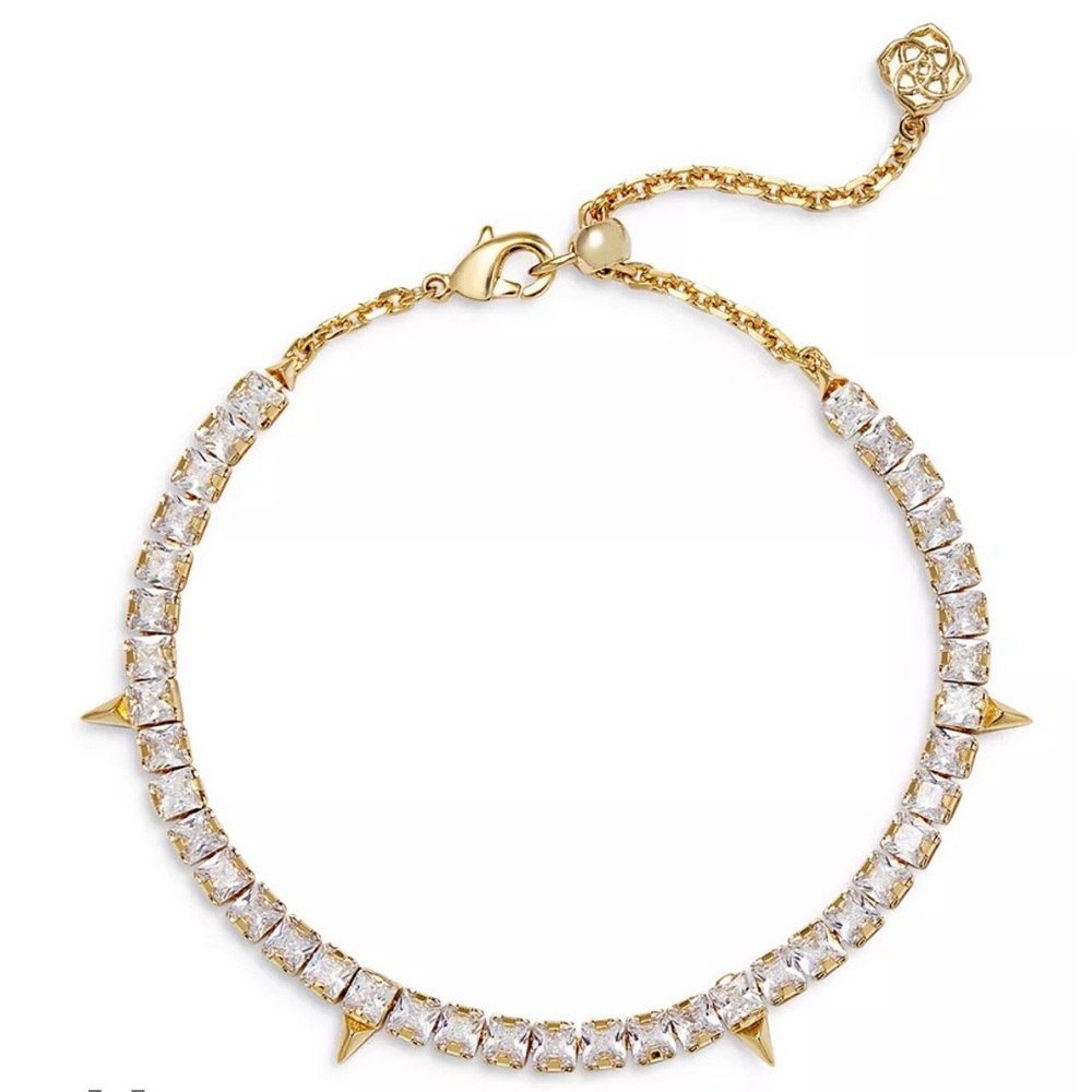 NWOT Lot of 2x [Kendra Scott] Jacqueline Spike Tennis Bracelet & Elisa Necklace - Picture 5 of 15